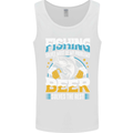 Fishing & Beer Funny Fisherman Alcohol Mens Vest Tank Top White