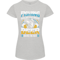 Fishing & Beer Funny Fisherman Alcohol Womens Petite Cut T-Shirt Sports Grey