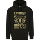 Fishing & Hunting Fisherman Hunter Funny Childrens Kids Hoodie Black