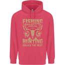 Fishing & Hunting Fisherman Hunter Funny Childrens Kids Hoodie Heliconia