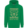 Fishing & Hunting Fisherman Hunter Funny Childrens Kids Hoodie Irish Green