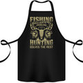 Fishing & Hunting Fisherman Hunter Funny Cotton Apron 100% Organic Black