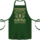 Fishing & Hunting Fisherman Hunter Funny Cotton Apron 100% Organic Forest Green