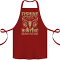 Fishing & Hunting Fisherman Hunter Funny Cotton Apron 100% Organic Maroon