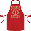 Fishing & Hunting Fisherman Hunter Funny Cotton Apron 100% Organic Red