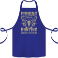 Fishing & Hunting Fisherman Hunter Funny Cotton Apron 100% Organic Royal Blue