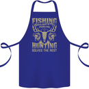 Fishing & Hunting Fisherman Hunter Funny Cotton Apron 100% Organic Royal Blue