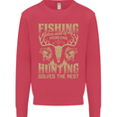 Fishing & Hunting Fisherman Hunter Funny Kids Sweatshirt Jumper Heliconia