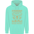 Fishing & Hunting Fisherman Hunter Funny Mens 80% Cotton Hoodie Peppermint