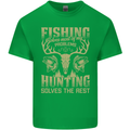 Fishing & Hunting Fisherman Hunter Funny Mens Cotton T-Shirt Tee Top Irish Green