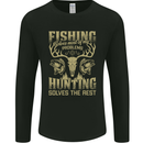 Fishing & Hunting Fisherman Hunter Funny Mens Long Sleeve T-Shirt Black