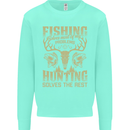 Fishing & Hunting Fisherman Hunter Funny Mens Sweatshirt Jumper Peppermint
