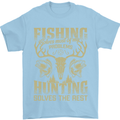 Fishing & Hunting Fisherman Hunter Funny Mens T-Shirt Cotton Gildan Light Blue