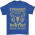 Fishing & Hunting Fisherman Hunter Funny Mens T-Shirt Cotton Gildan Royal Blue