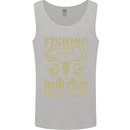 Fishing & Hunting Fisherman Hunter Funny Mens Vest Tank Top Sports Grey