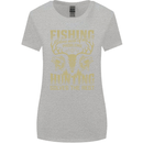 Fishing & Hunting Fisherman Hunter Funny Womens Wider Cut T-Shirt Sports Grey