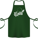 Fishing the Master Baiter Funny Fisherman Cotton Apron 100% Organic Forest Green