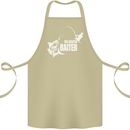 Fishing the Master Baiter Funny Fisherman Cotton Apron 100% Organic Khaki