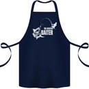 Fishing the Master Baiter Funny Fisherman Cotton Apron 100% Organic Navy Blue