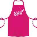 Fishing the Master Baiter Funny Fisherman Cotton Apron 100% Organic Pink