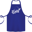 Fishing the Master Baiter Funny Fisherman Cotton Apron 100% Organic Royal Blue