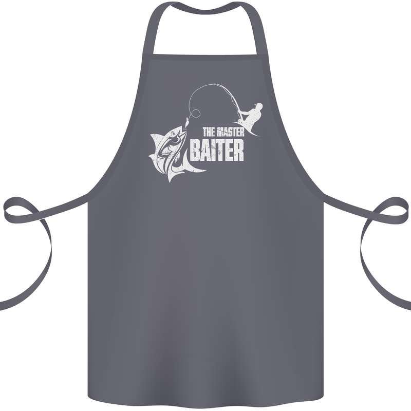 Fishing the Master Baiter Funny Fisherman Cotton Apron 100% Organic Steel