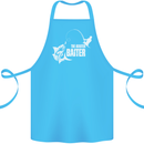 Fishing the Master Baiter Funny Fisherman Cotton Apron 100% Organic Turquoise