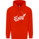 Fishing the Master Baiter Funny Fisherman Mens 80% Cotton Hoodie Bright Red