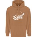 Fishing the Master Baiter Funny Fisherman Mens 80% Cotton Hoodie Caramel Latte