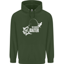 Fishing the Master Baiter Funny Fisherman Mens 80% Cotton Hoodie Forest Green