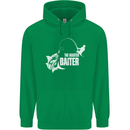 Fishing the Master Baiter Funny Fisherman Mens 80% Cotton Hoodie Irish Green