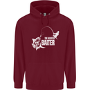 Fishing the Master Baiter Funny Fisherman Mens 80% Cotton Hoodie Maroon