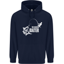 Fishing the Master Baiter Funny Fisherman Mens 80% Cotton Hoodie Navy Blue