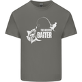 Fishing the Master Baiter Funny Fisherman Mens Cotton T-Shirt Tee Top Charcoal