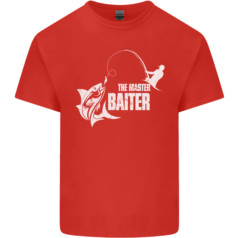 Fishing the Master Baiter Funny Fisherman Mens Cotton T-Shirt Tee Top Red