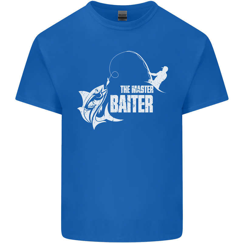 Fishing the Master Baiter Funny Fisherman Mens Cotton T-Shirt Tee Top Royal Blue