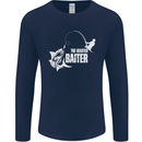 Fishing the Master Baiter Funny Fisherman Mens Long Sleeve T-Shirt Navy Blue
