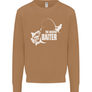 Fishing the Master Baiter Funny Fisherman Mens Sweatshirt Jumper Caramel Latte