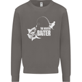 Fishing the Master Baiter Funny Fisherman Mens Sweatshirt Jumper Charcoal