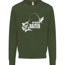 Fishing the Master Baiter Funny Fisherman Mens Sweatshirt Jumper Forest Green