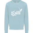 Fishing the Master Baiter Funny Fisherman Mens Sweatshirt Jumper Light Blue