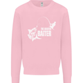 Fishing the Master Baiter Funny Fisherman Mens Sweatshirt Jumper Light Pink