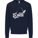 Fishing the Master Baiter Funny Fisherman Mens Sweatshirt Jumper Navy Blue
