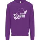 Fishing the Master Baiter Funny Fisherman Mens Sweatshirt Jumper Purple