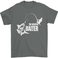 Fishing the Master Baiter Funny Fisherman Mens T-Shirt Cotton Gildan Charcoal