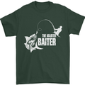 Fishing the Master Baiter Funny Fisherman Mens T-Shirt Cotton Gildan Forest Green