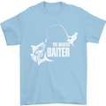 Fishing the Master Baiter Funny Fisherman Mens T-Shirt Cotton Gildan Light Blue