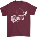 Fishing the Master Baiter Funny Fisherman Mens T-Shirt Cotton Gildan Maroon