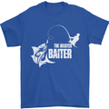 Fishing the Master Baiter Funny Fisherman Mens T-Shirt Cotton Gildan Royal Blue