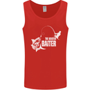 Fishing the Master Baiter Funny Fisherman Mens Vest Tank Top Red